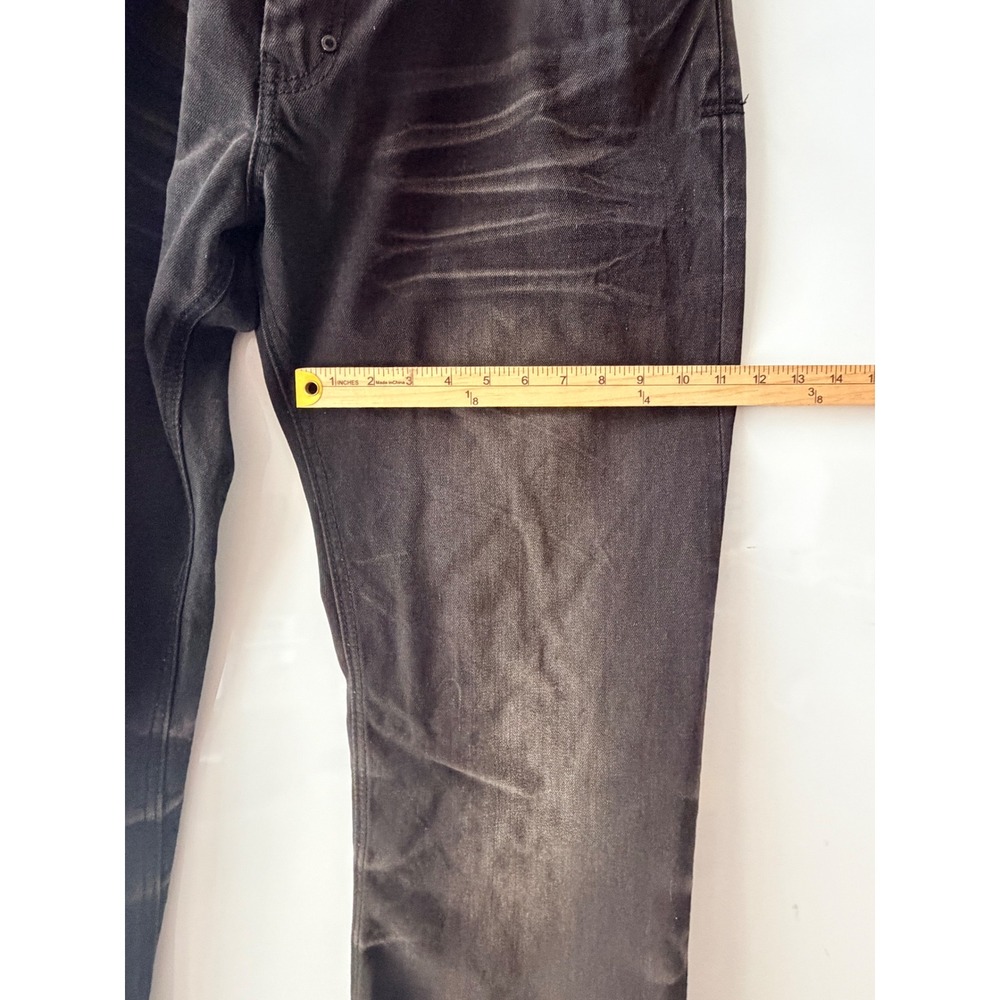 Akoo Mens Faded Black Studded Embroidered Streetwear Denim Jeans Size 40x33 - Picture 9 of 11